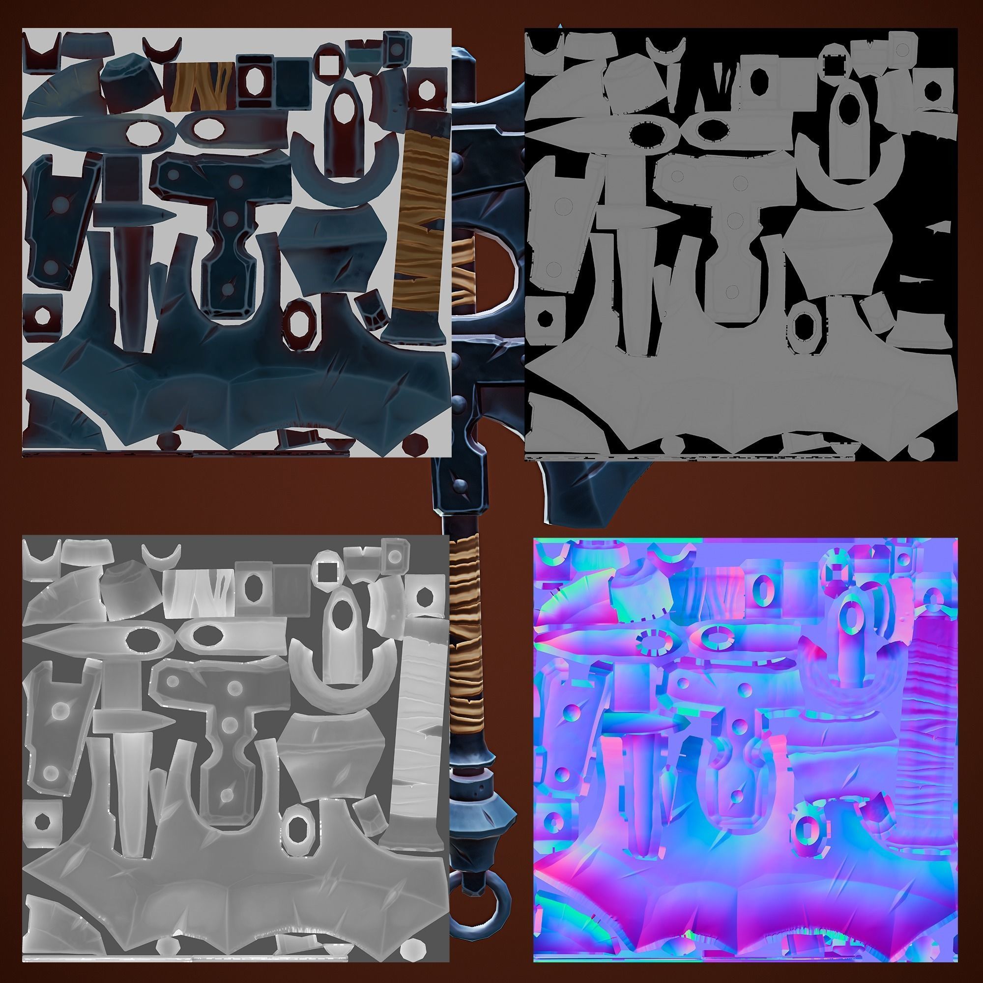 Stylize Axe Low-poly 3D model_8