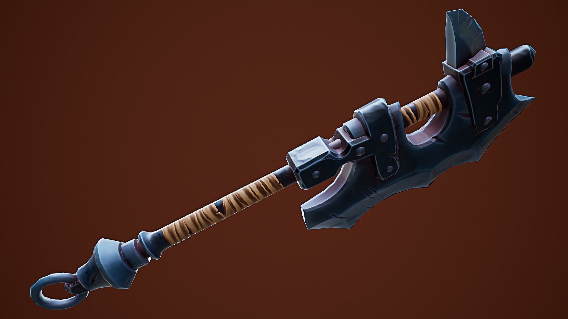 Stylize Axe Low-poly 3D model_5