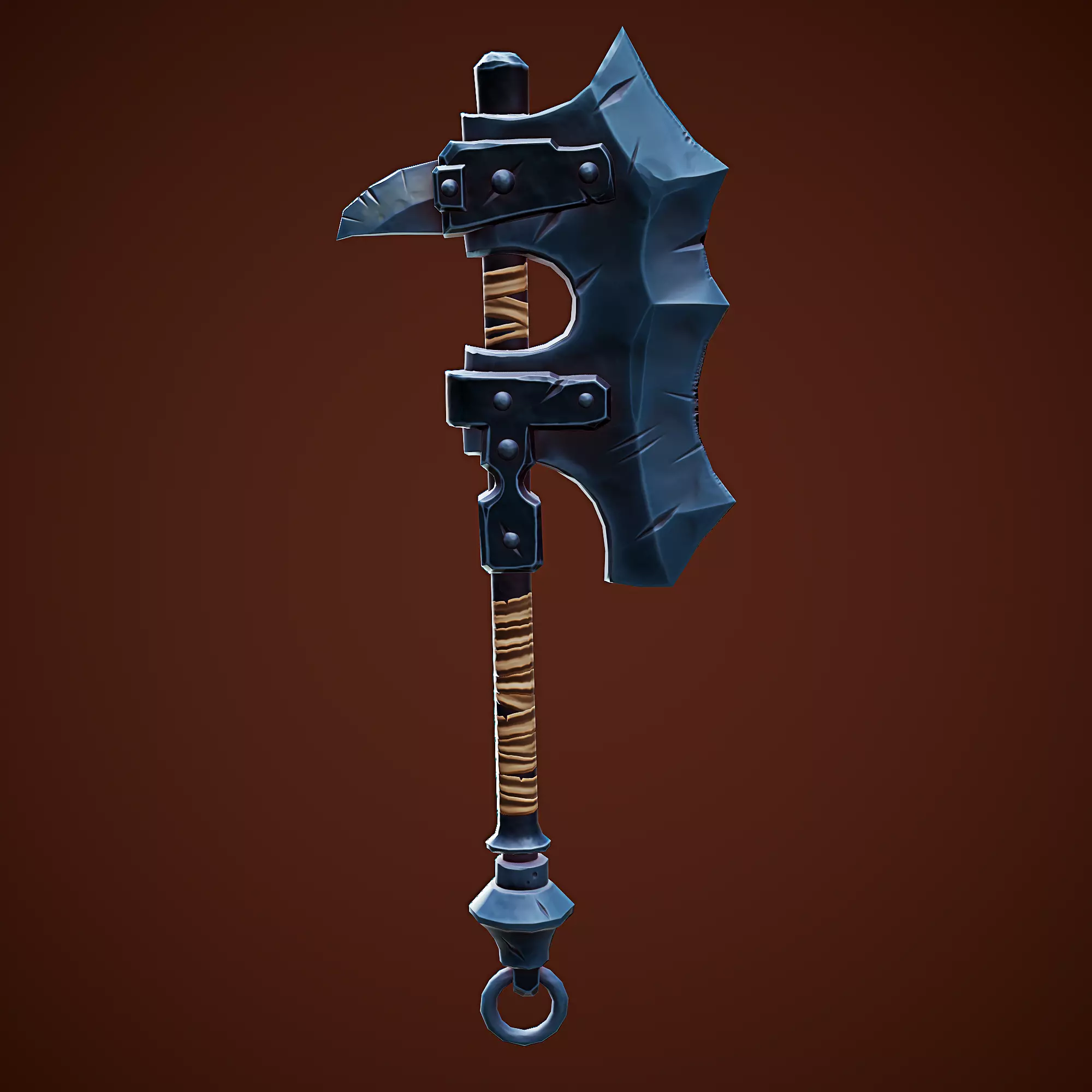 Stylize Axe Low-poly 3D model_0