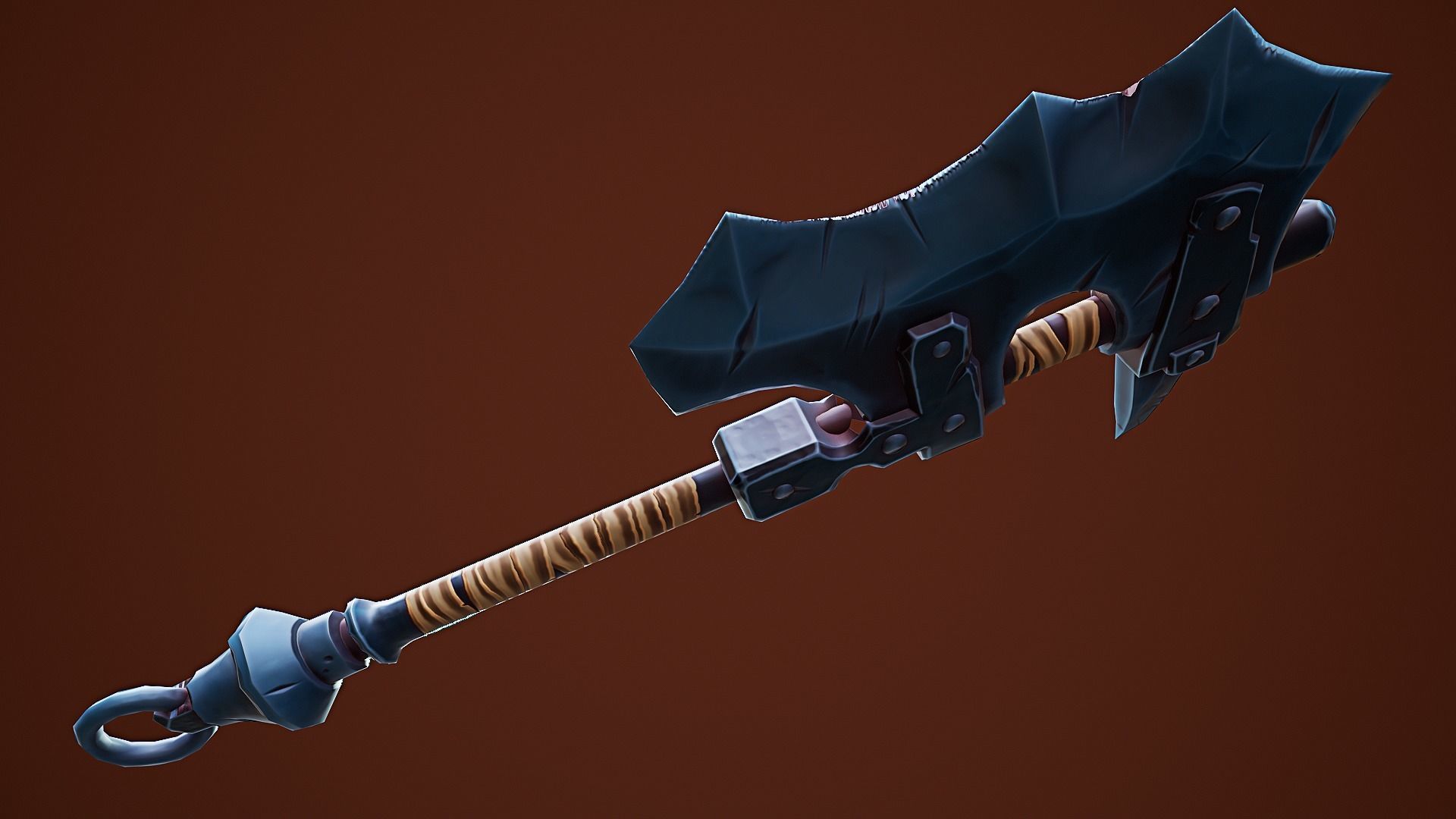 Stylize Axe Low-poly 3D model_6