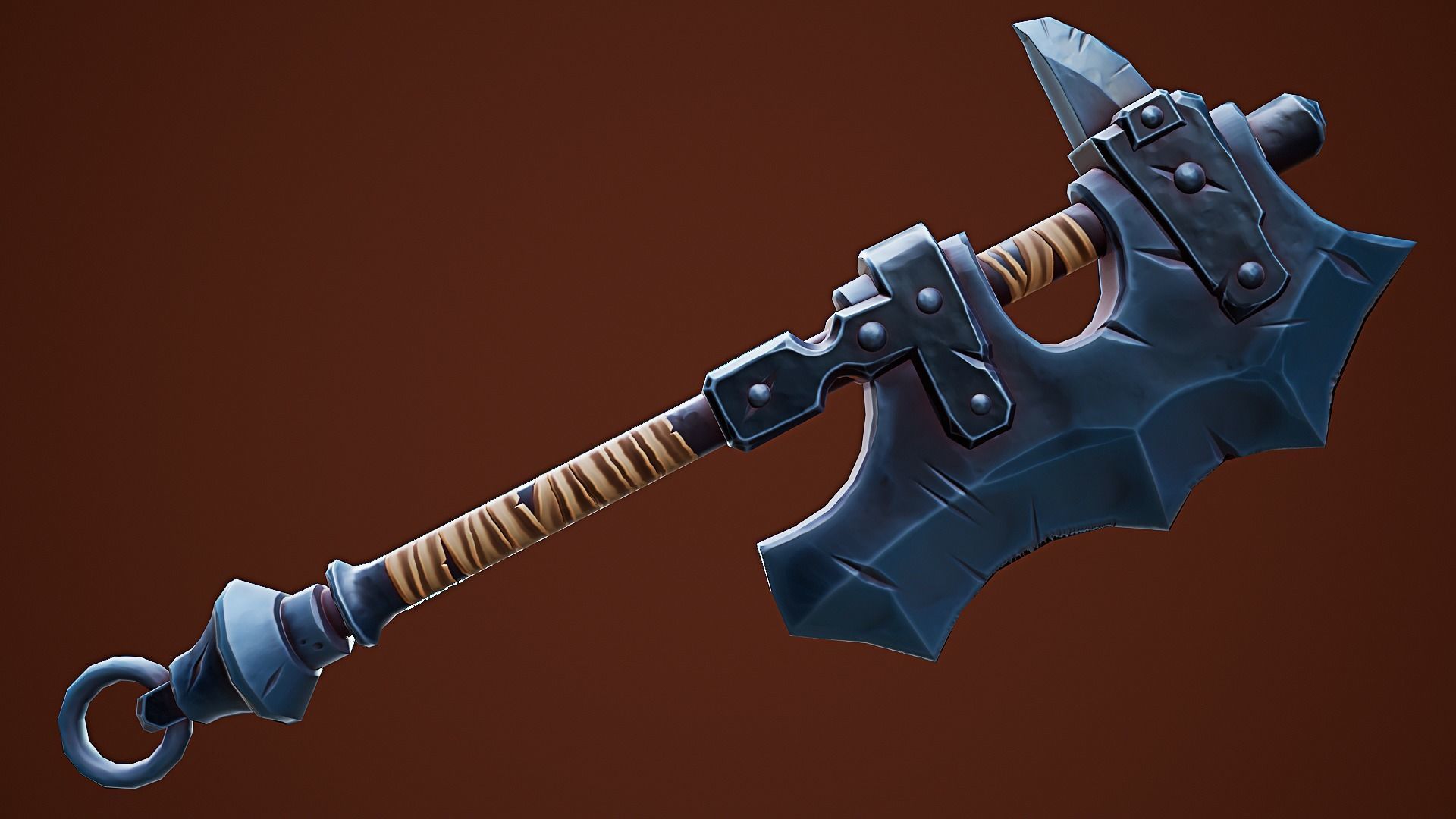 Stylize Axe Low-poly 3D model_2