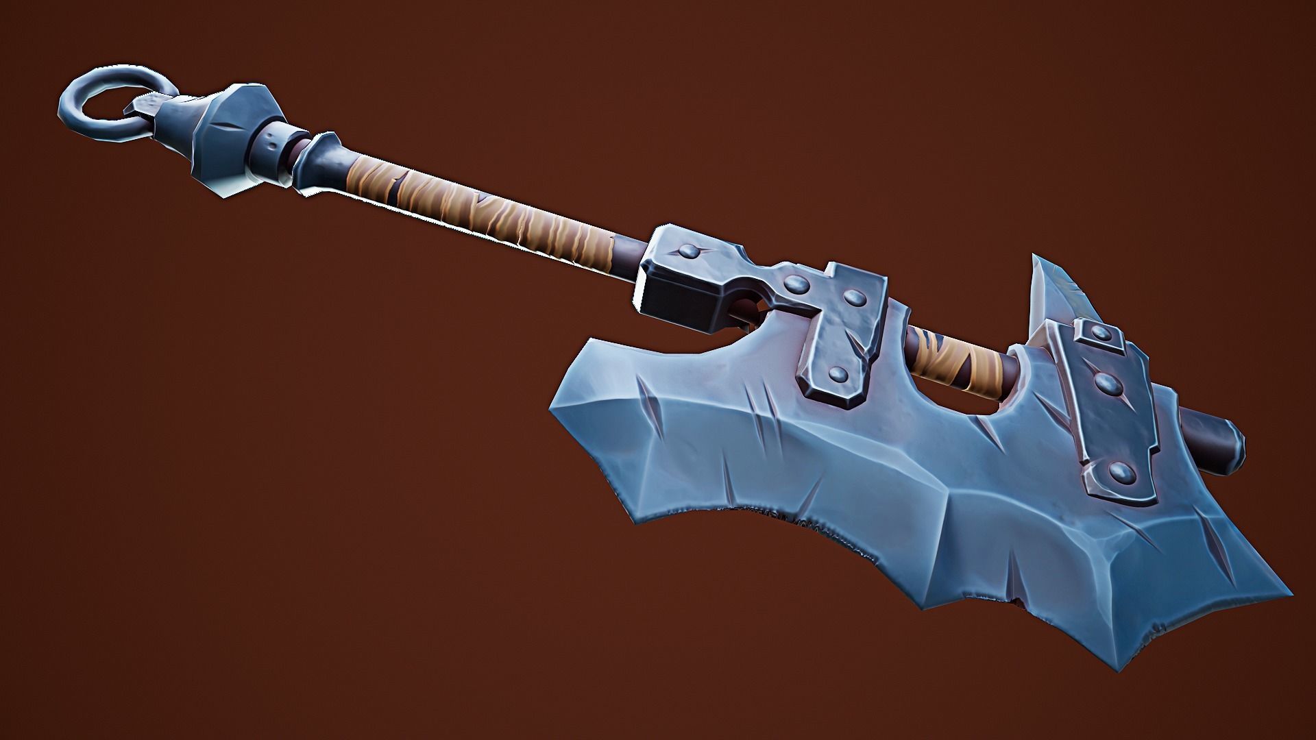 Stylize Axe Low-poly 3D model_3