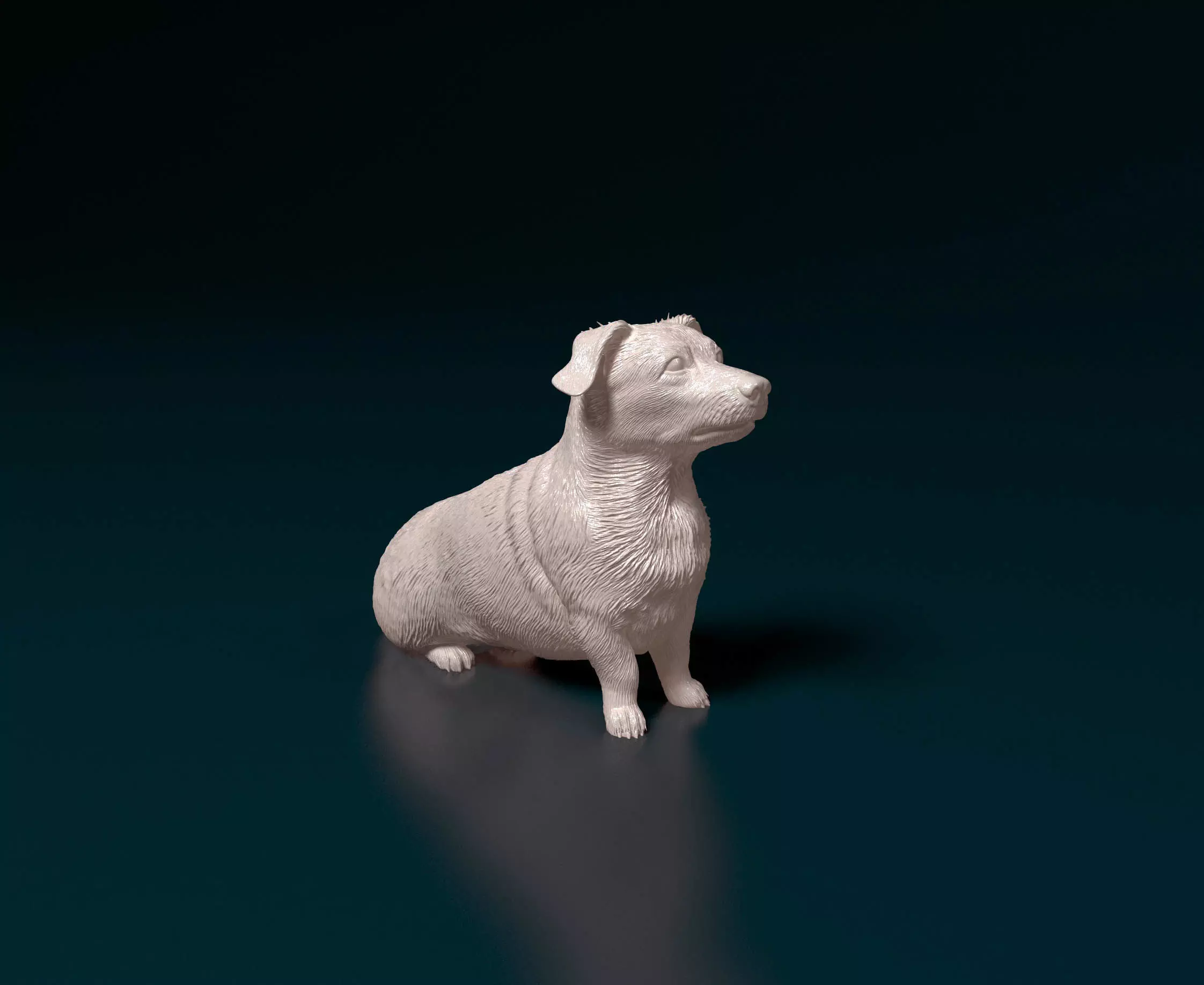 Corgi cross dog 3D print model_0