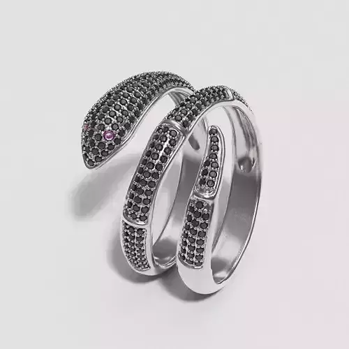 Ring with stones for the big finger Snake  Anaconda Python