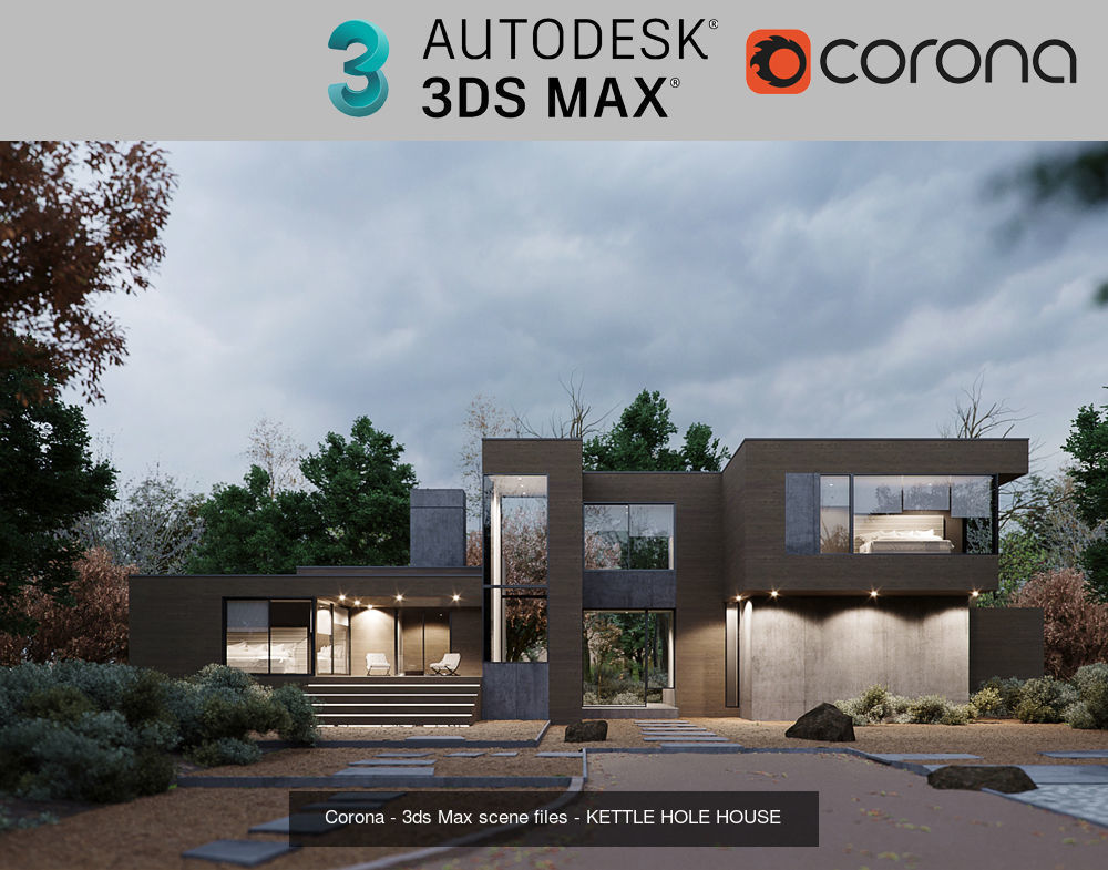 3ds Max Scenes files with Corona Setup 3D Model Collection_3
