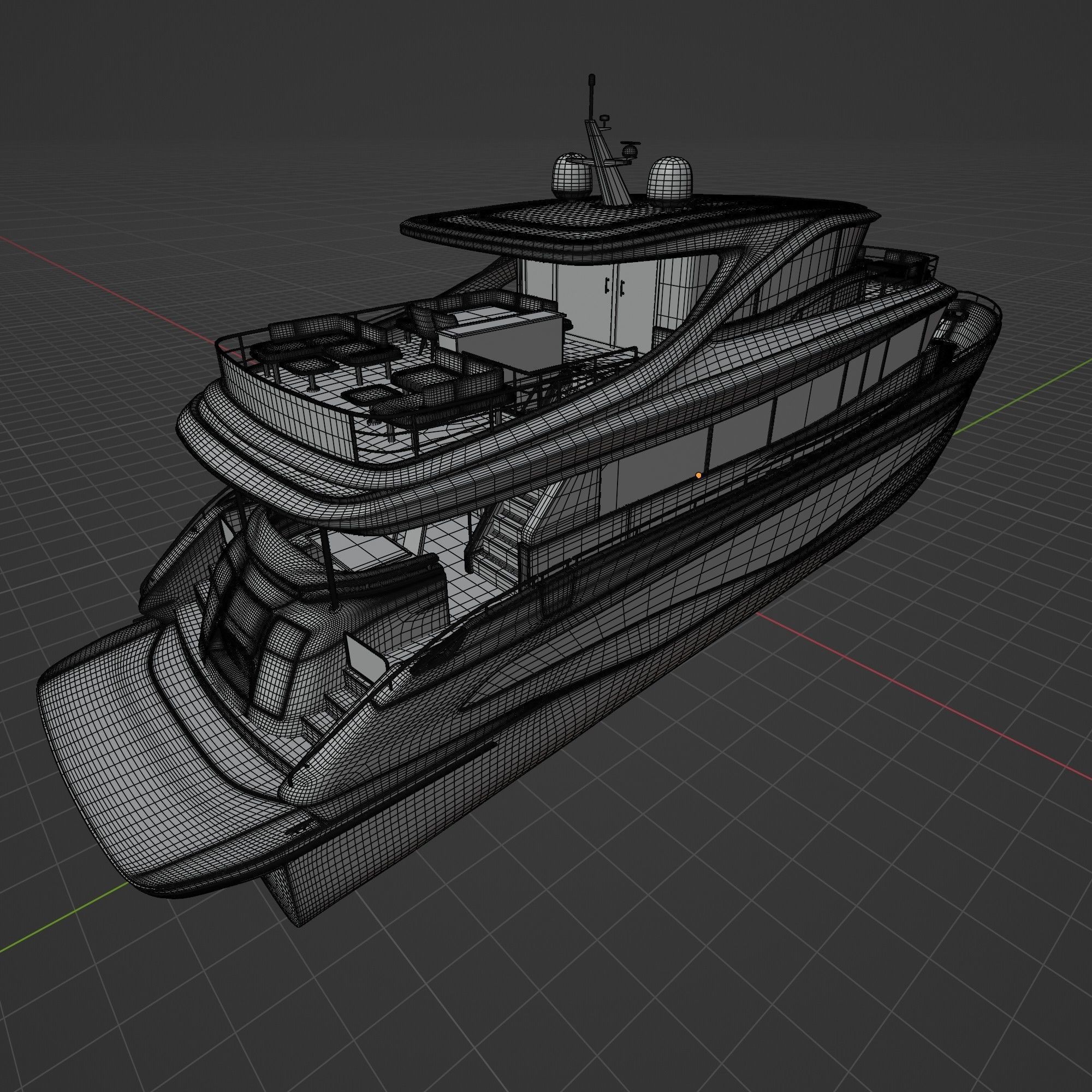 P X80 Yacht 3D Model 3D model_4