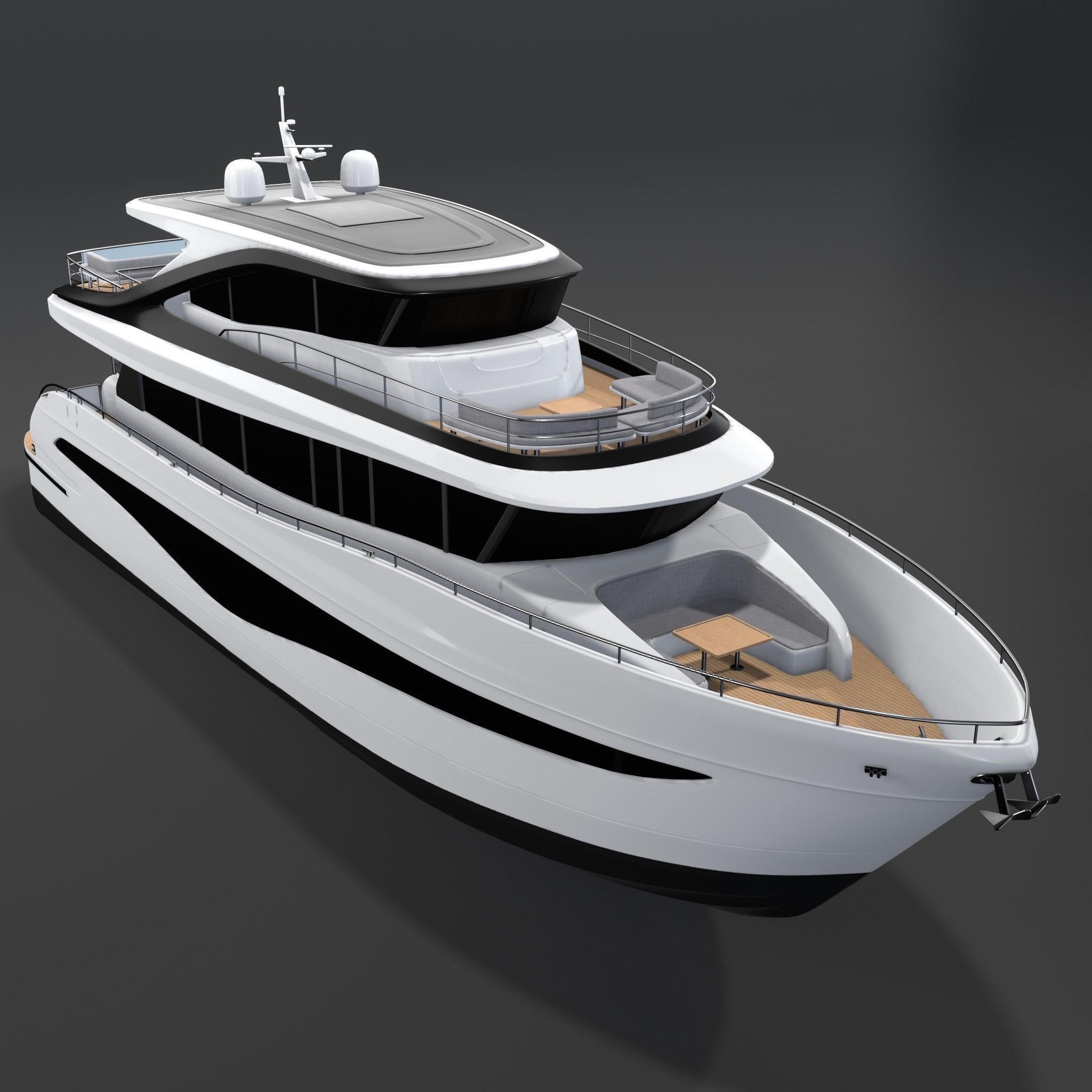 P X80 Yacht 3D Model 3D model_2