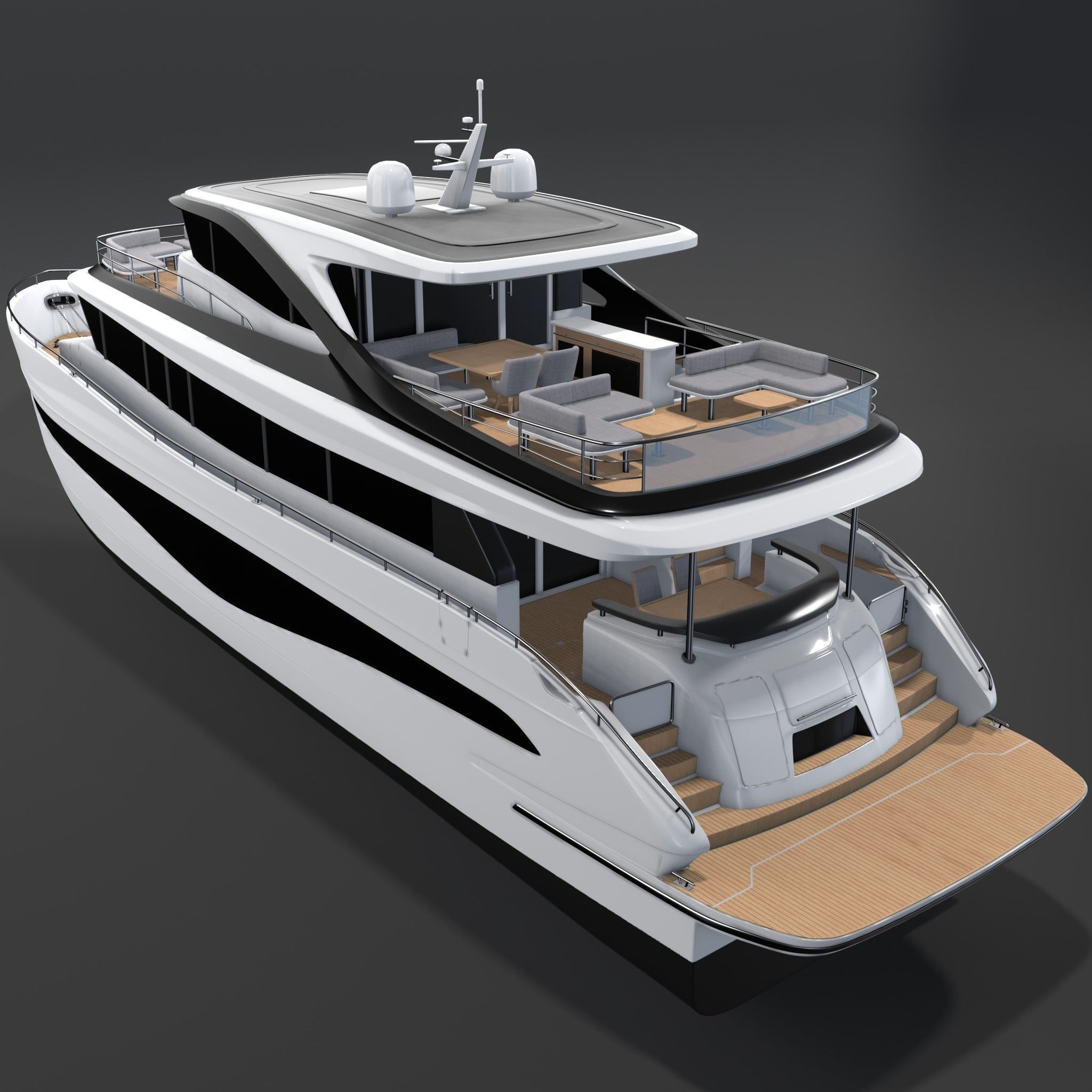 P X80 Yacht 3D Model 3D model_1