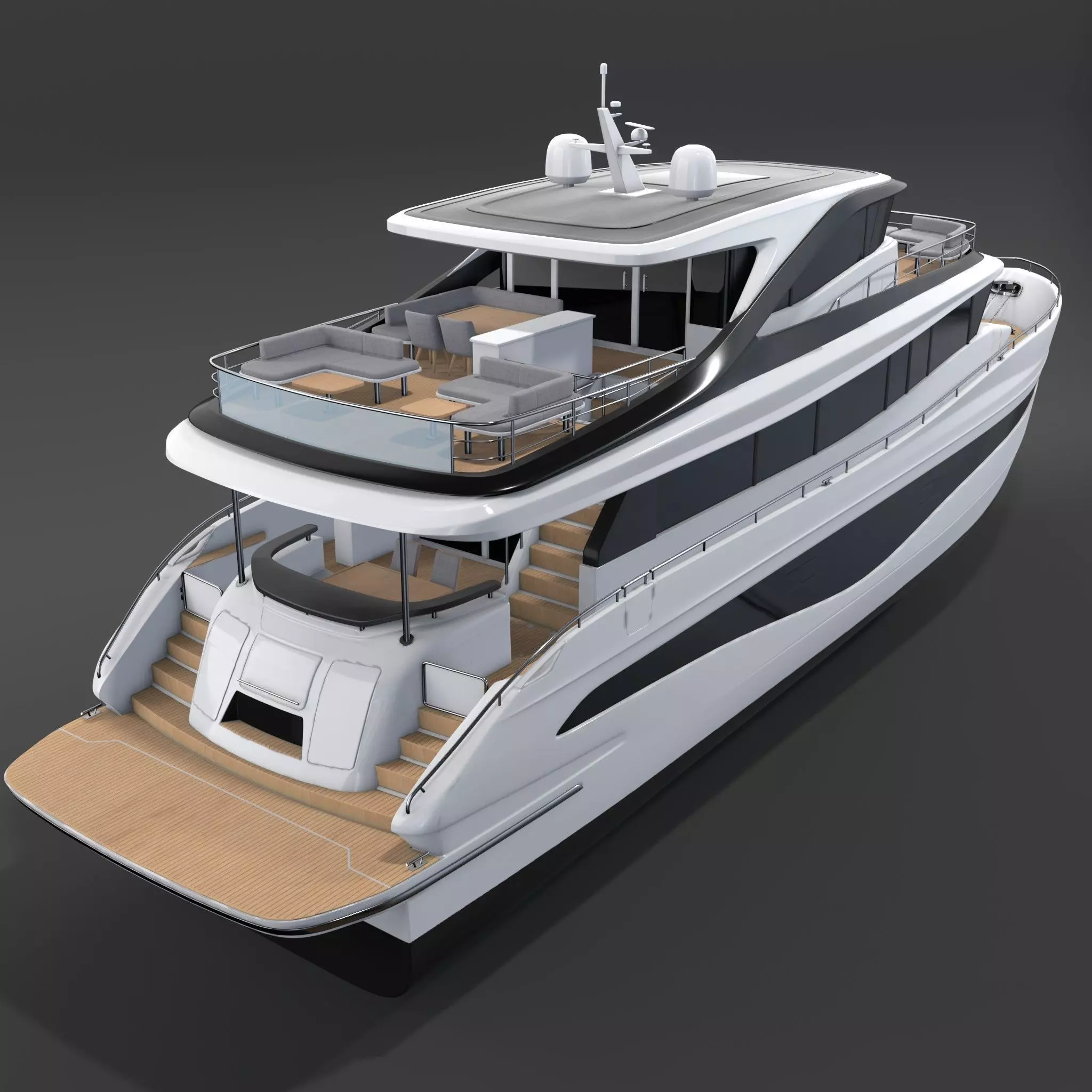 P X80 Yacht 3D Model 3D model_0