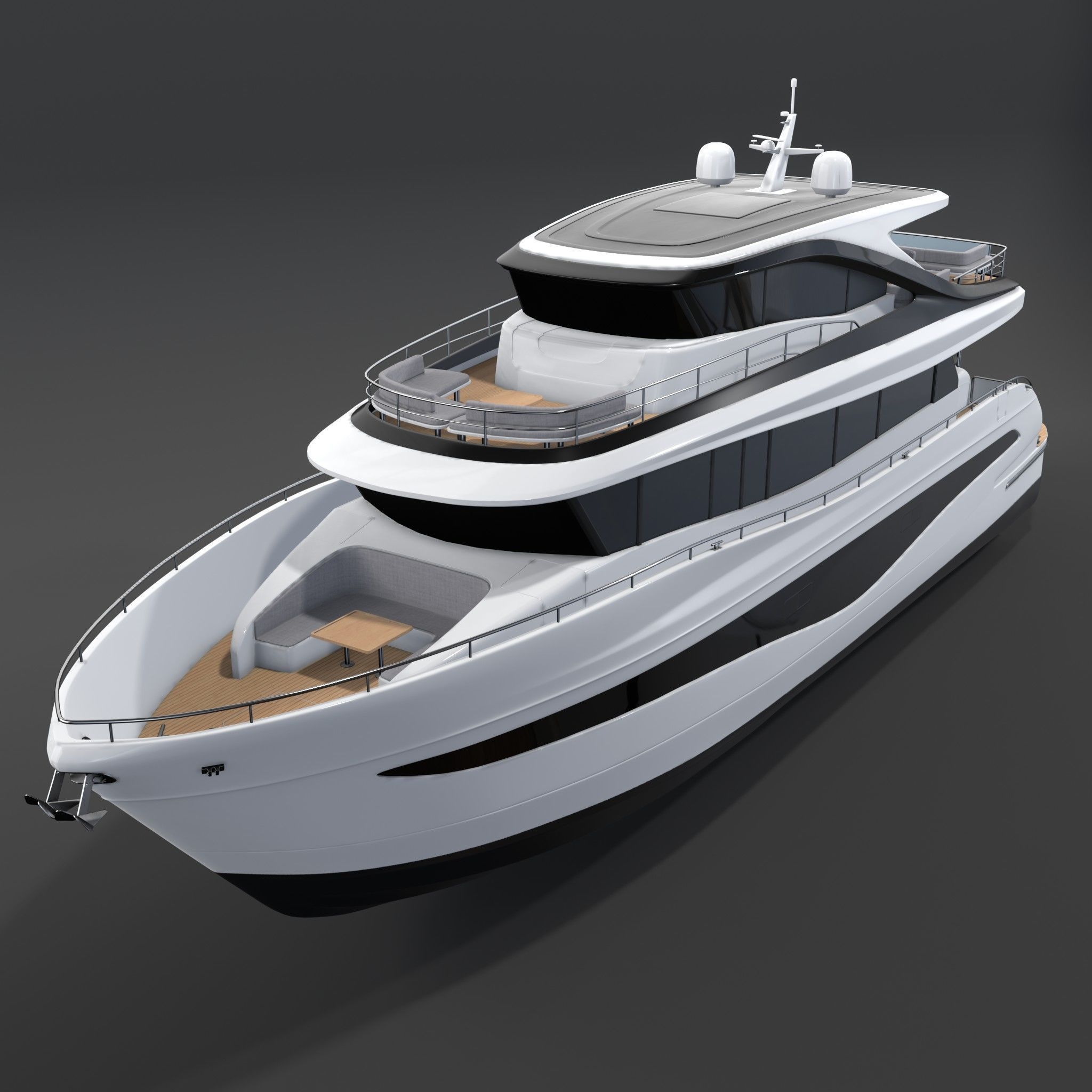 P X80 Yacht 3D Model 3D model_3