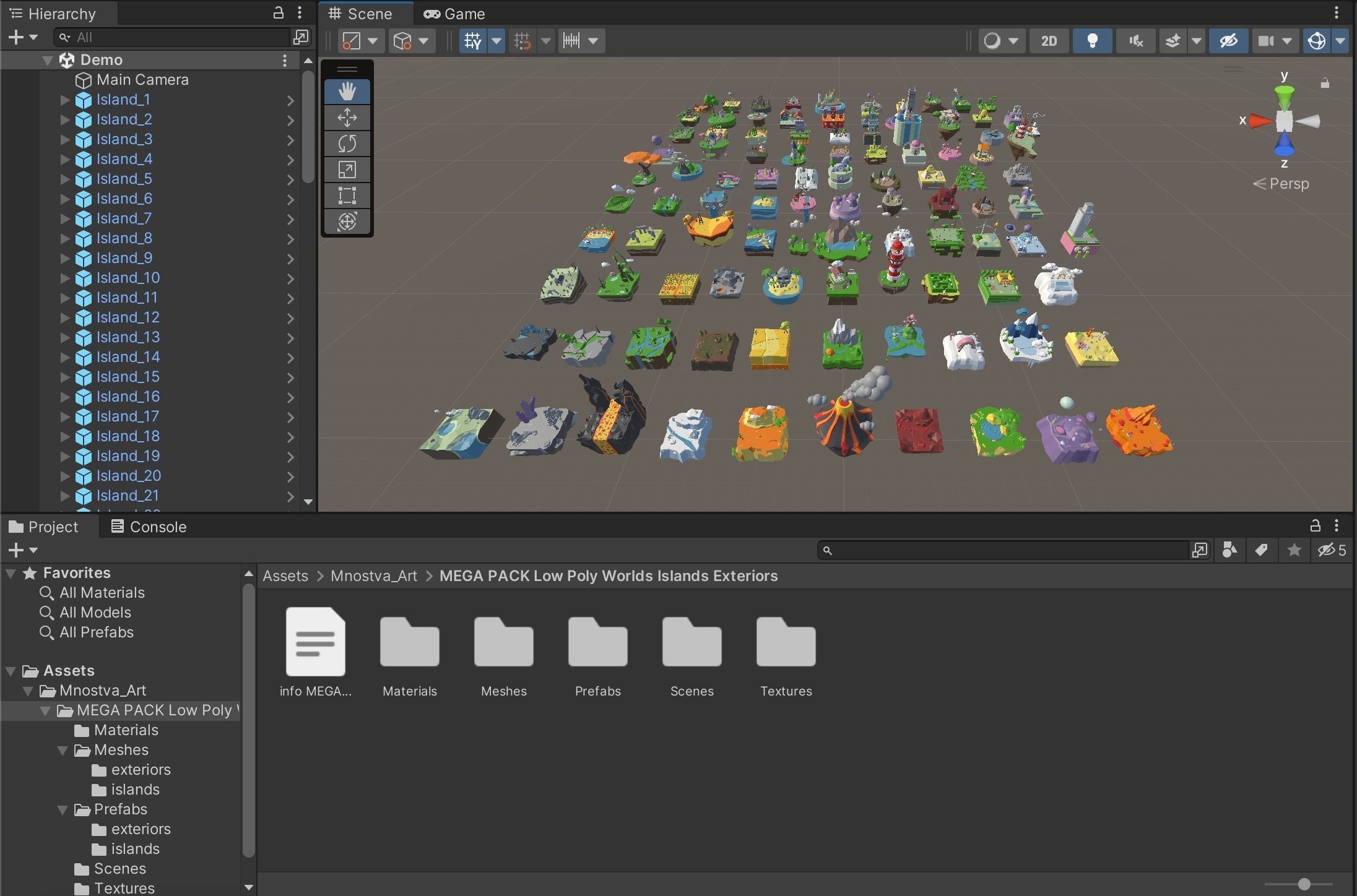 MEGA PACK Low Poly Worlds Islands Exteriors Low-poly 3D model_23