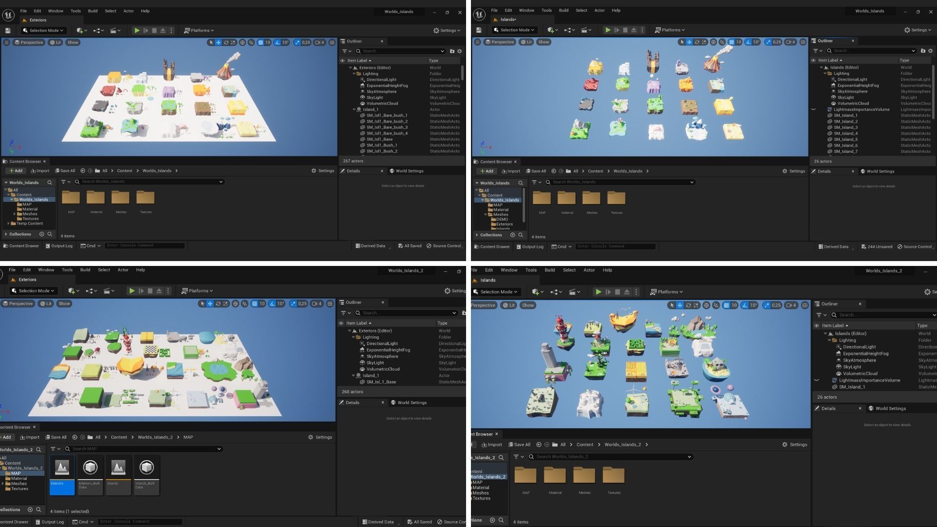 MEGA PACK Low Poly Worlds Islands Exteriors Low-poly 3D model_21