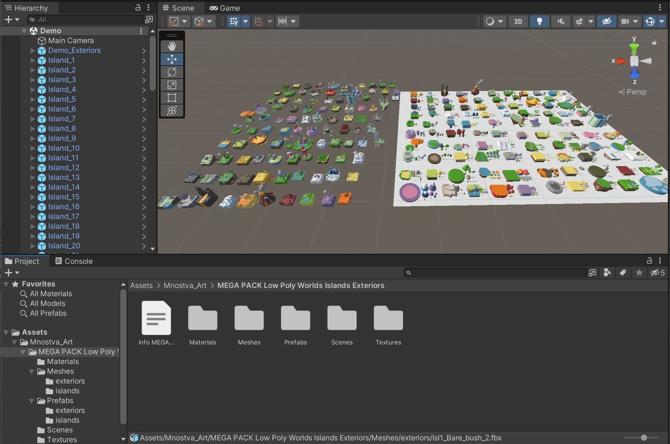 MEGA PACK Low Poly Worlds Islands Exteriors Low-poly 3D model_24