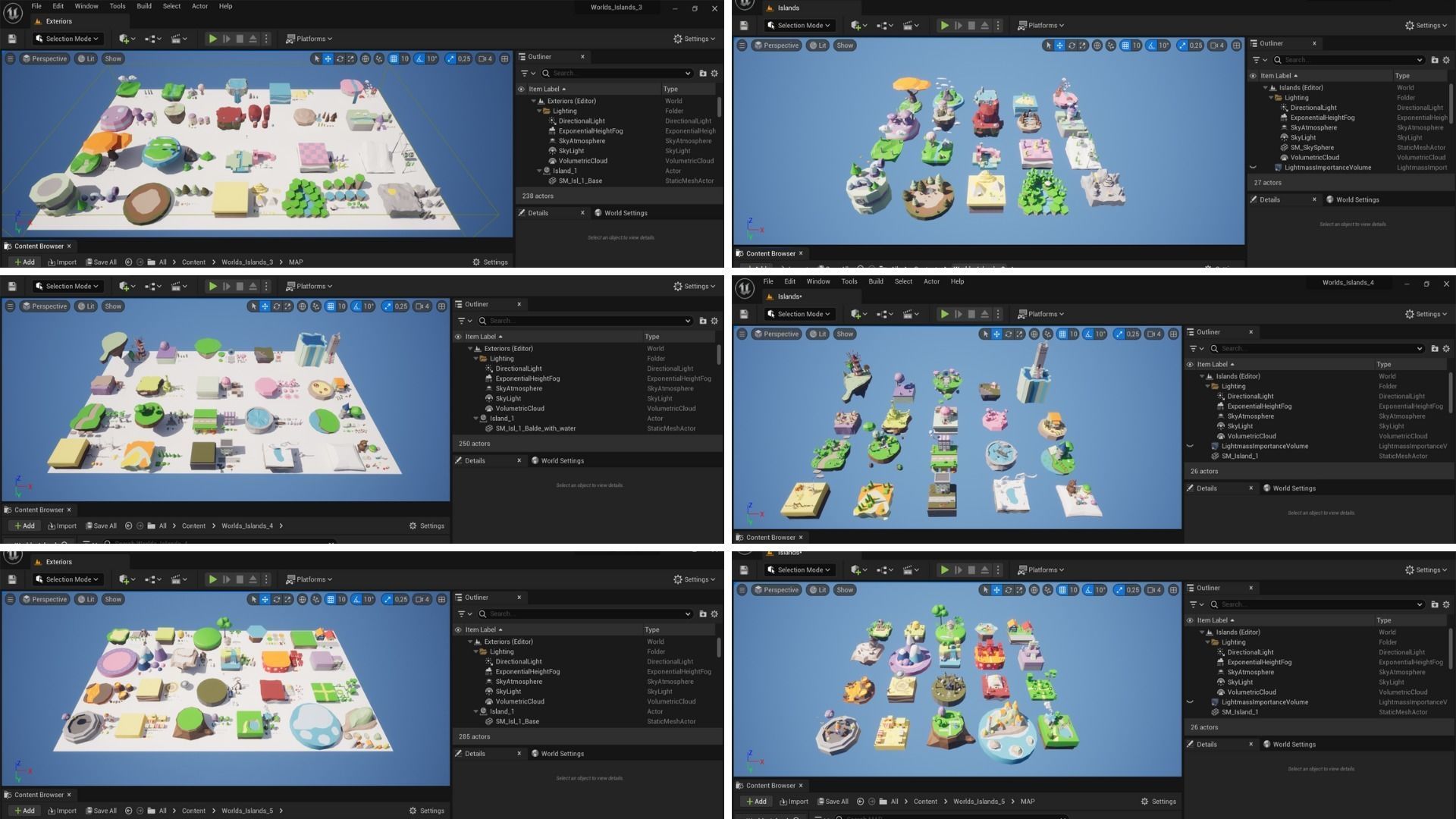 MEGA PACK Low Poly Worlds Islands Exteriors Low-poly 3D model_22