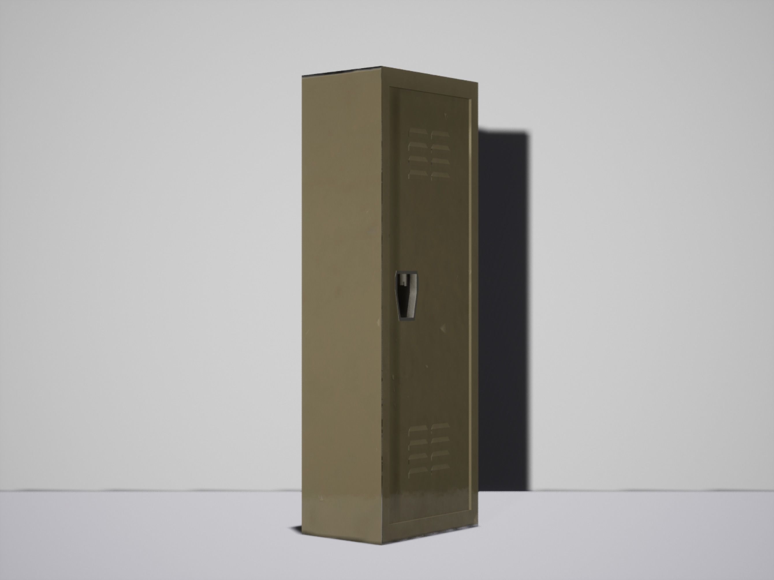 Locker Low-poly 3D model_1