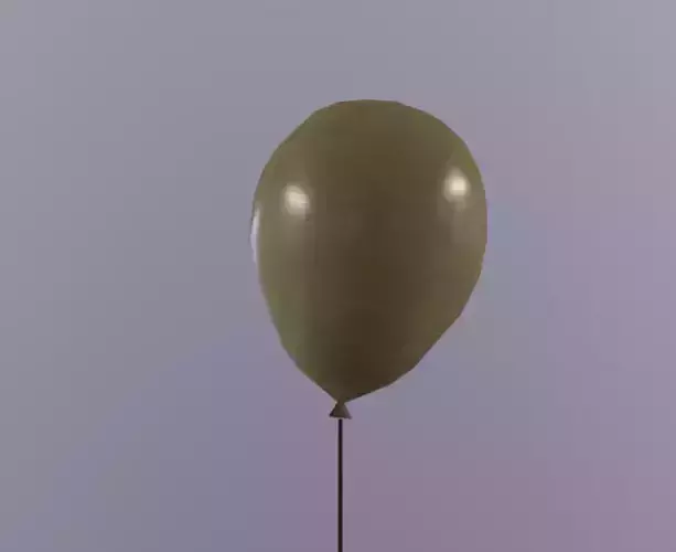 Circus Balloon Low-poly 3D model