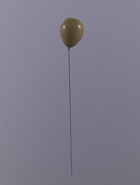 Circus Balloon Low-poly 3D model_2