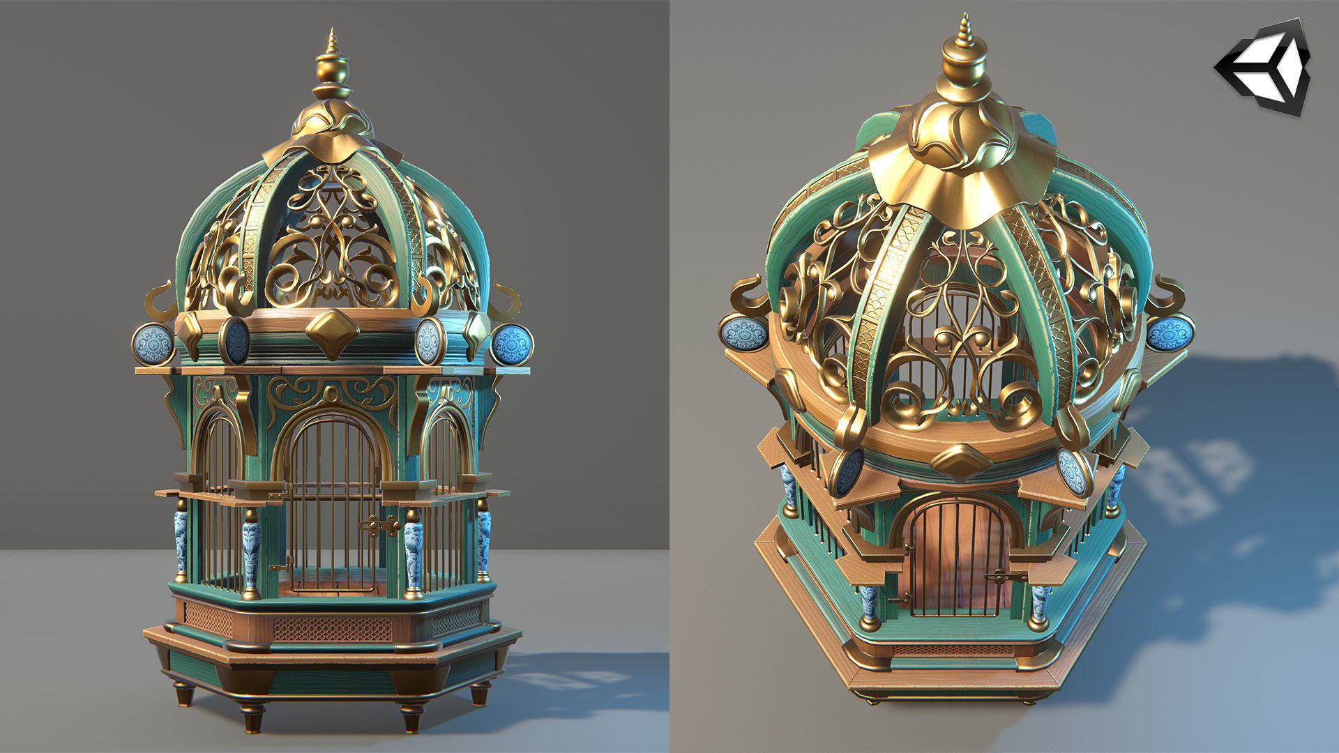 Birdcage Fancy Low-poly 3D model_8