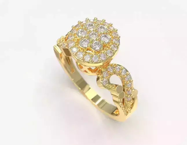 solitaire ring 3D print model