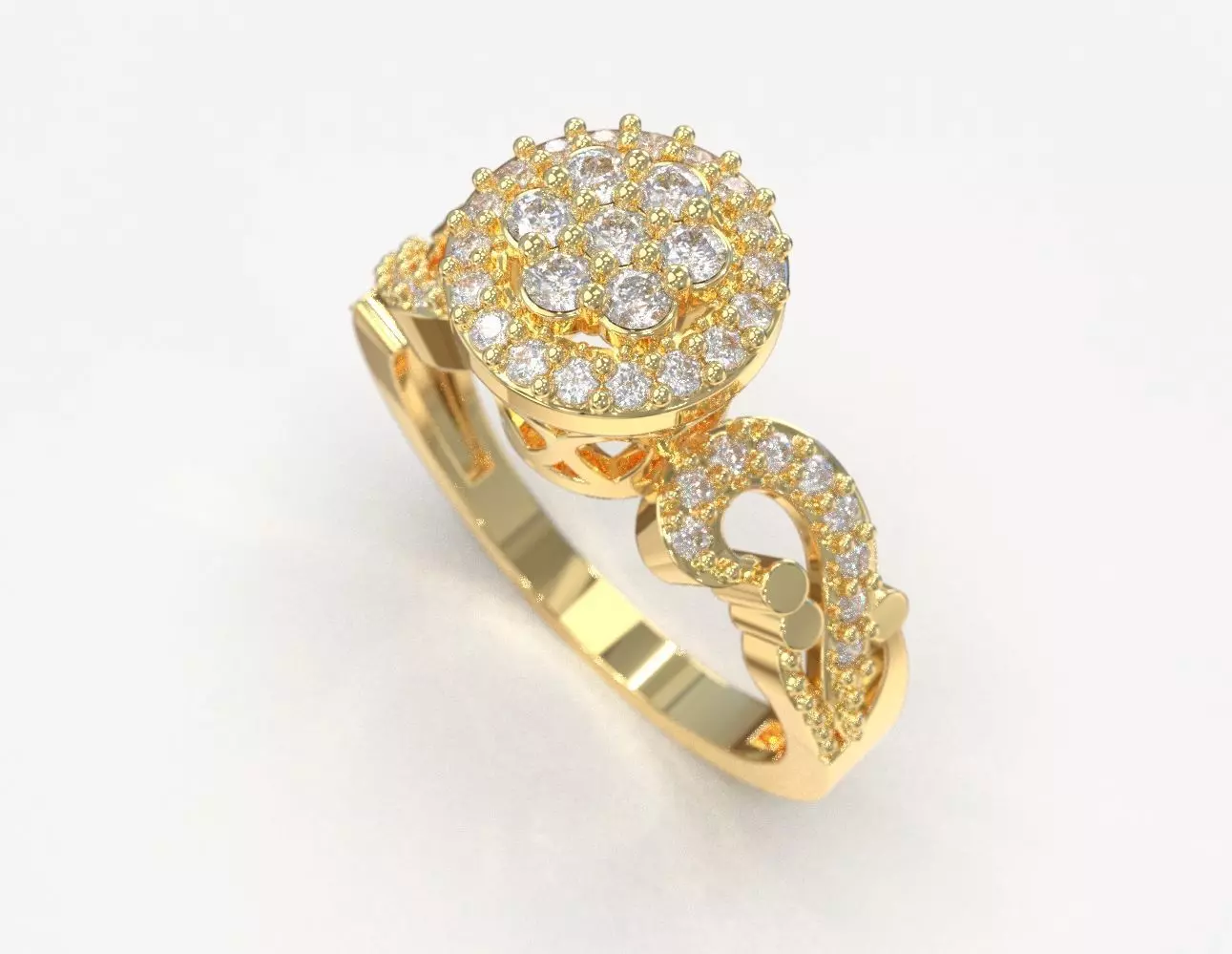 solitaire ring 3D print model_0