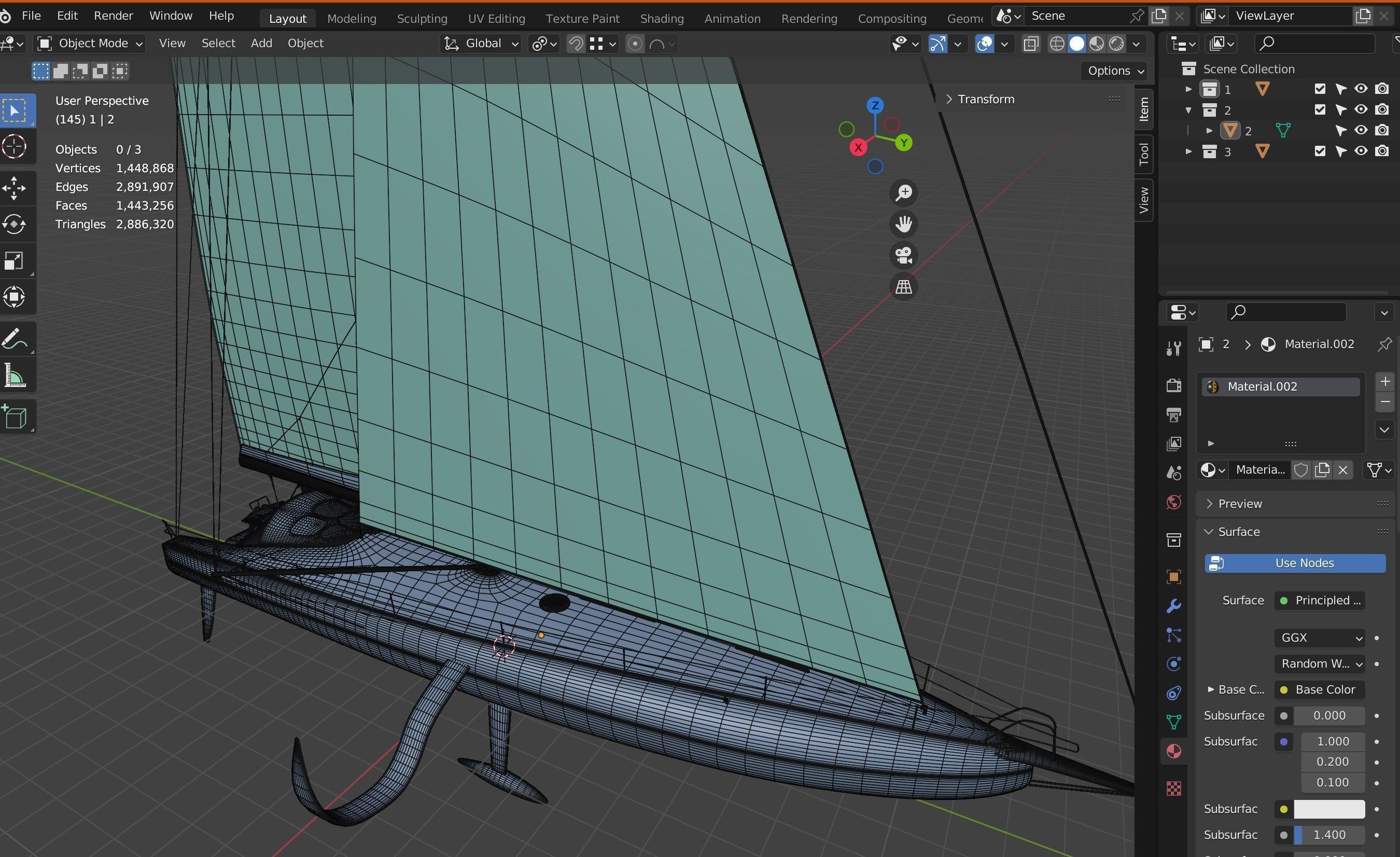  IMOCA 60 Ocean Race LOccitane Sailing 3D model_5