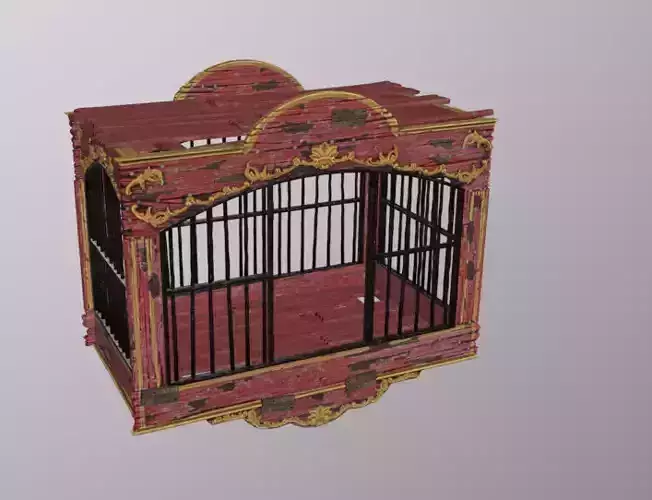 Circus Cage Low-poly 3D model
