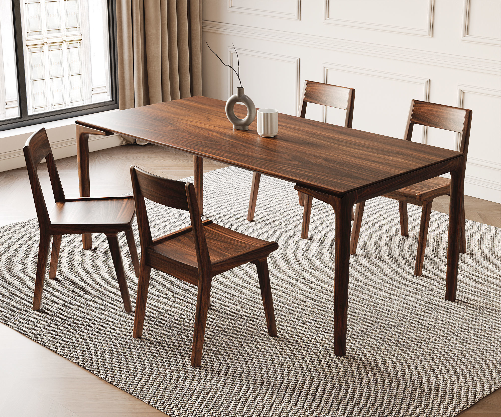 Dining Room Interior  ID408 3D model_2