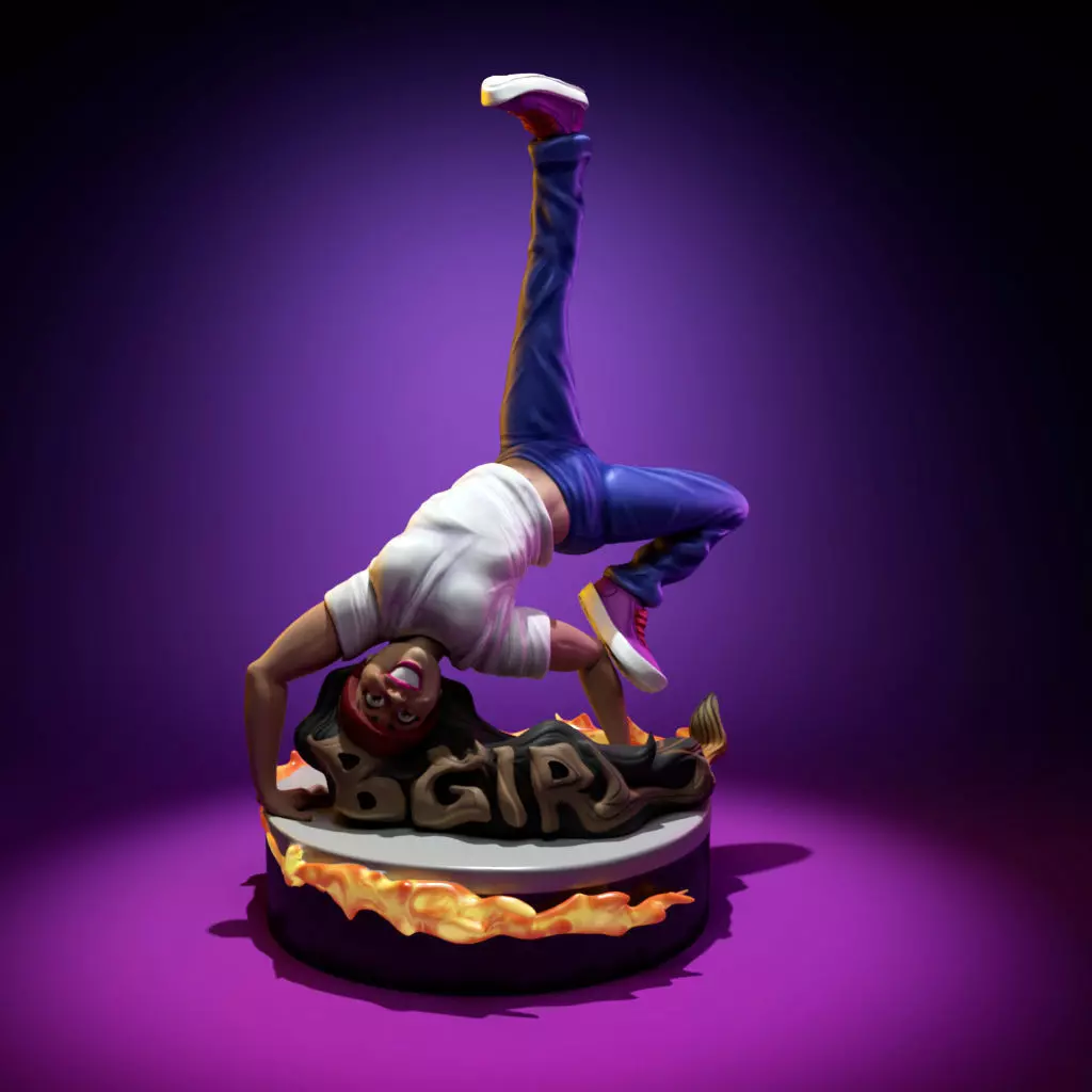 B-Girl - Freeze Style 3D print model_0