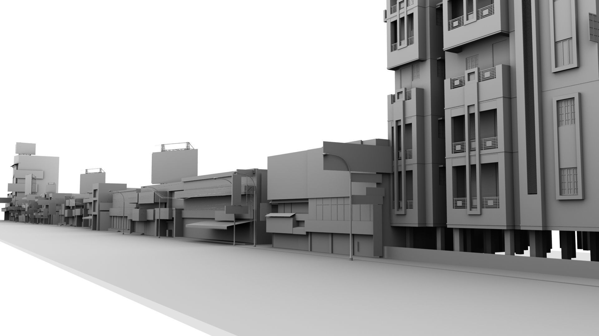 india street 3d model 3D model_16