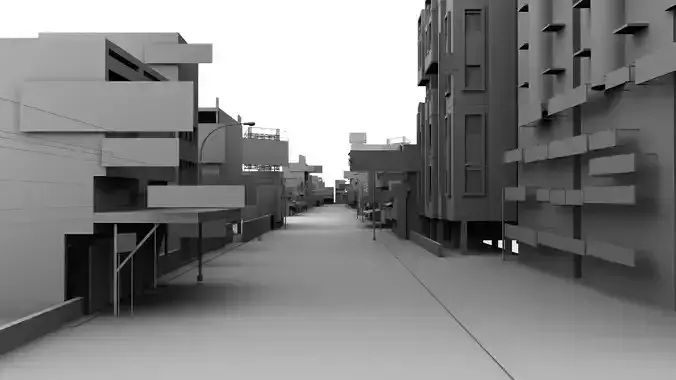 india street 3d model 3D model