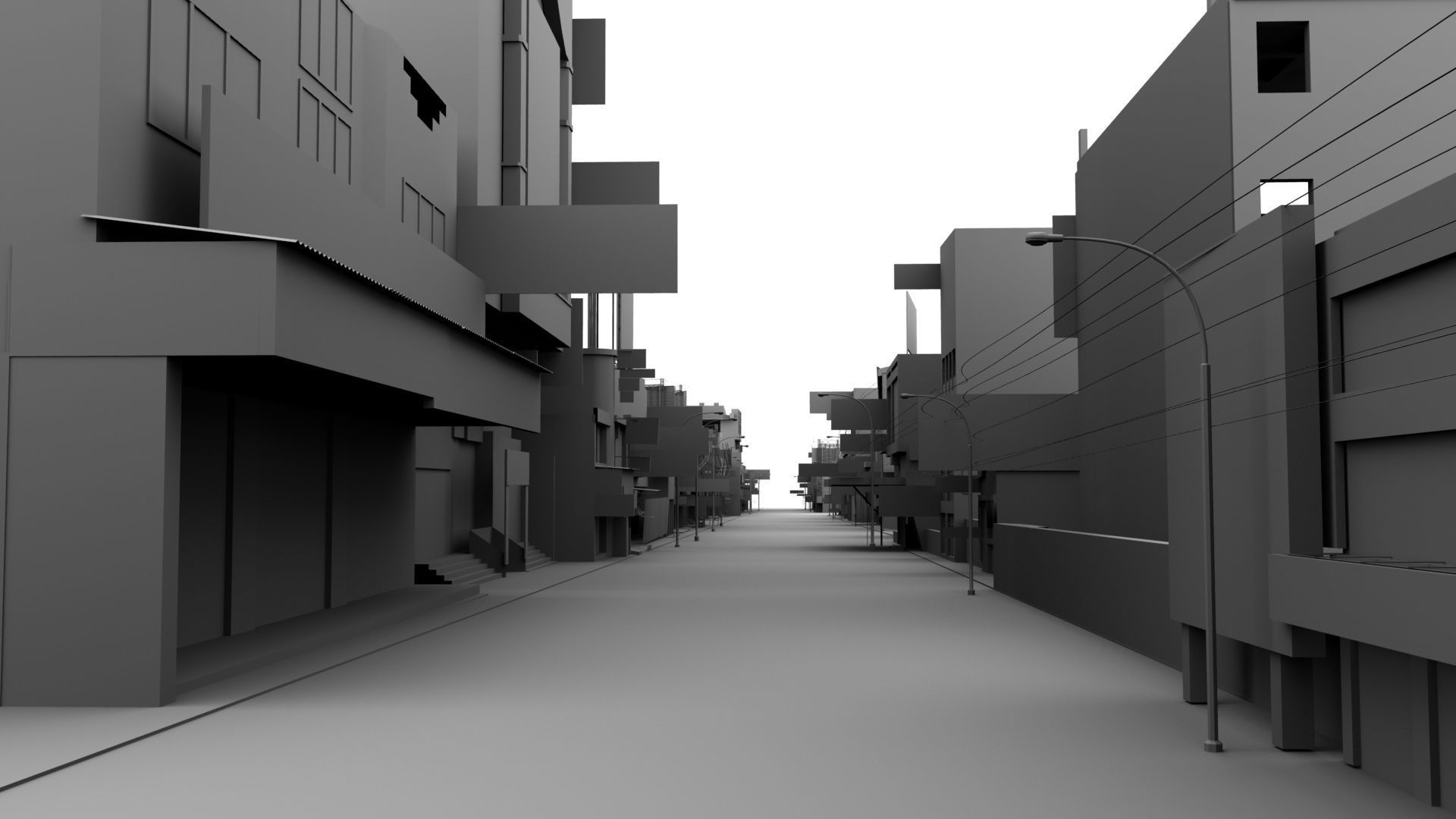 india street 3d model 3D model_3