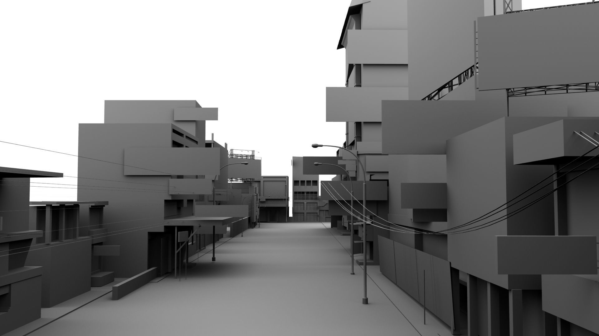 india street 3d model 3D model_1