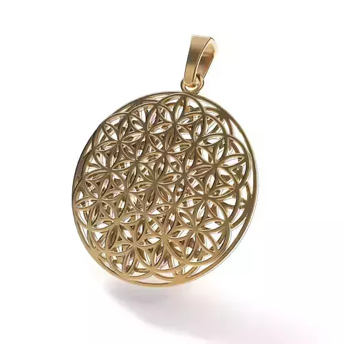 Pendant with stones Flowers Life