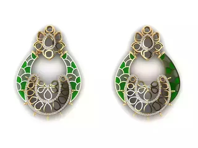 uncute polki chand bali  3D print model