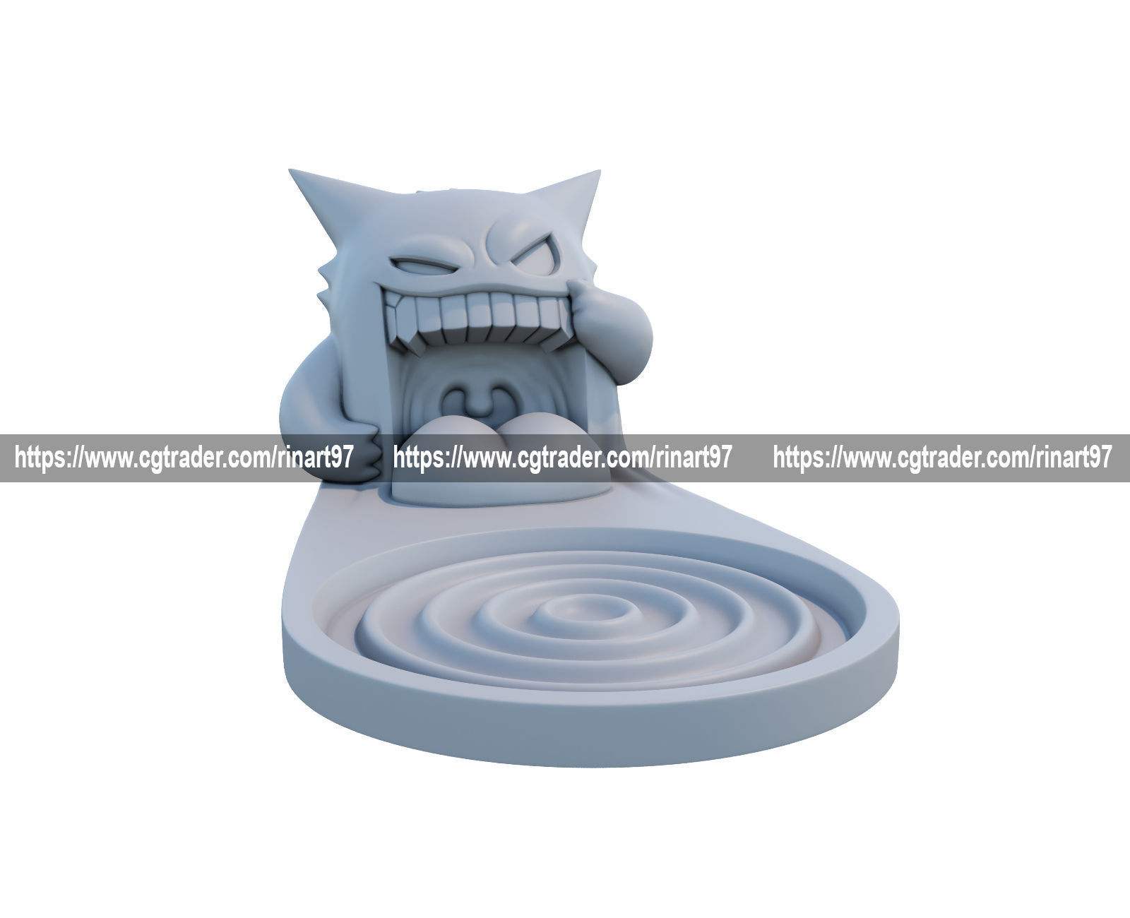gengar cup holder 3d print model from pokemon 3D print model_6