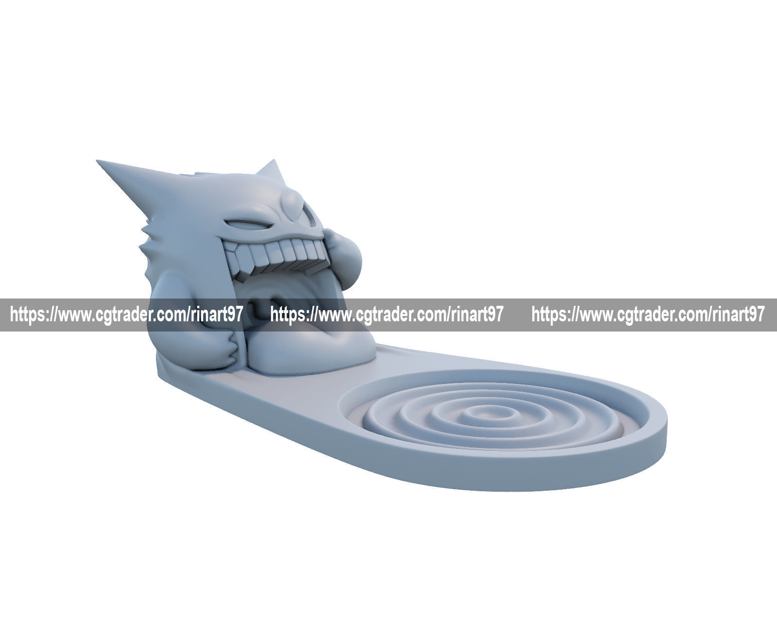 gengar cup holder 3d print model from pokemon 3D print model_5