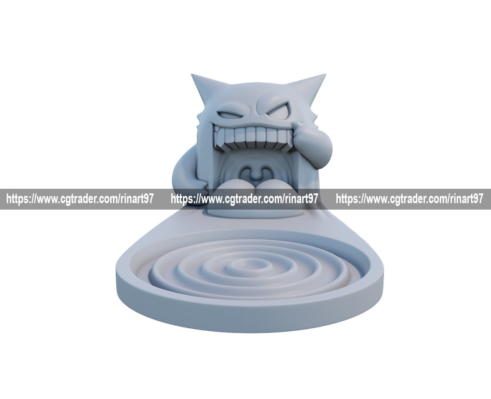 gengar cup holder 3d print model from pokemon 3D print model_7
