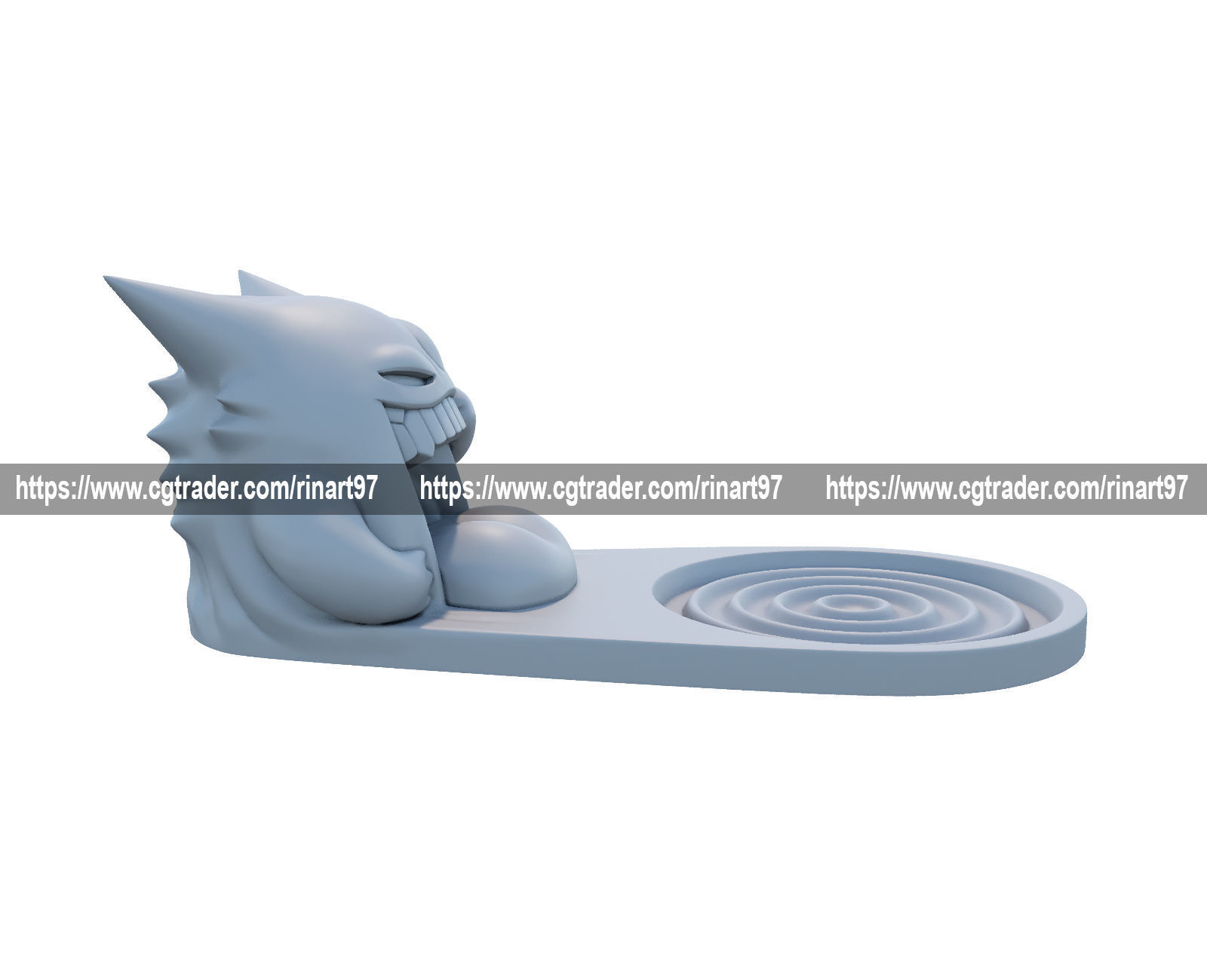gengar cup holder 3d print model from pokemon 3D print model_4