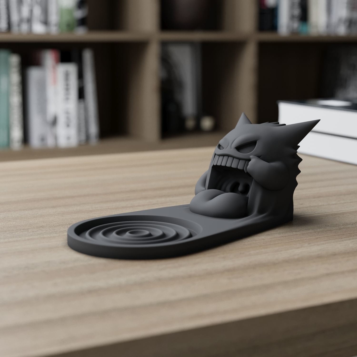gengar cup holder 3d print model from pokemon 3D print model_1