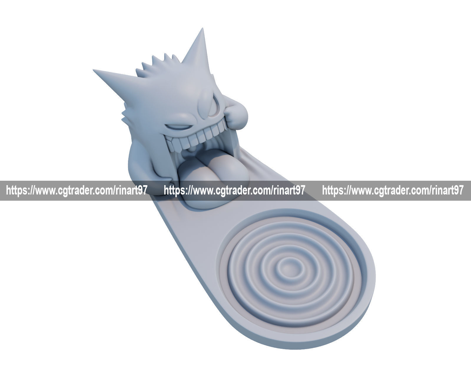 gengar cup holder 3d print model from pokemon 3D print model_12