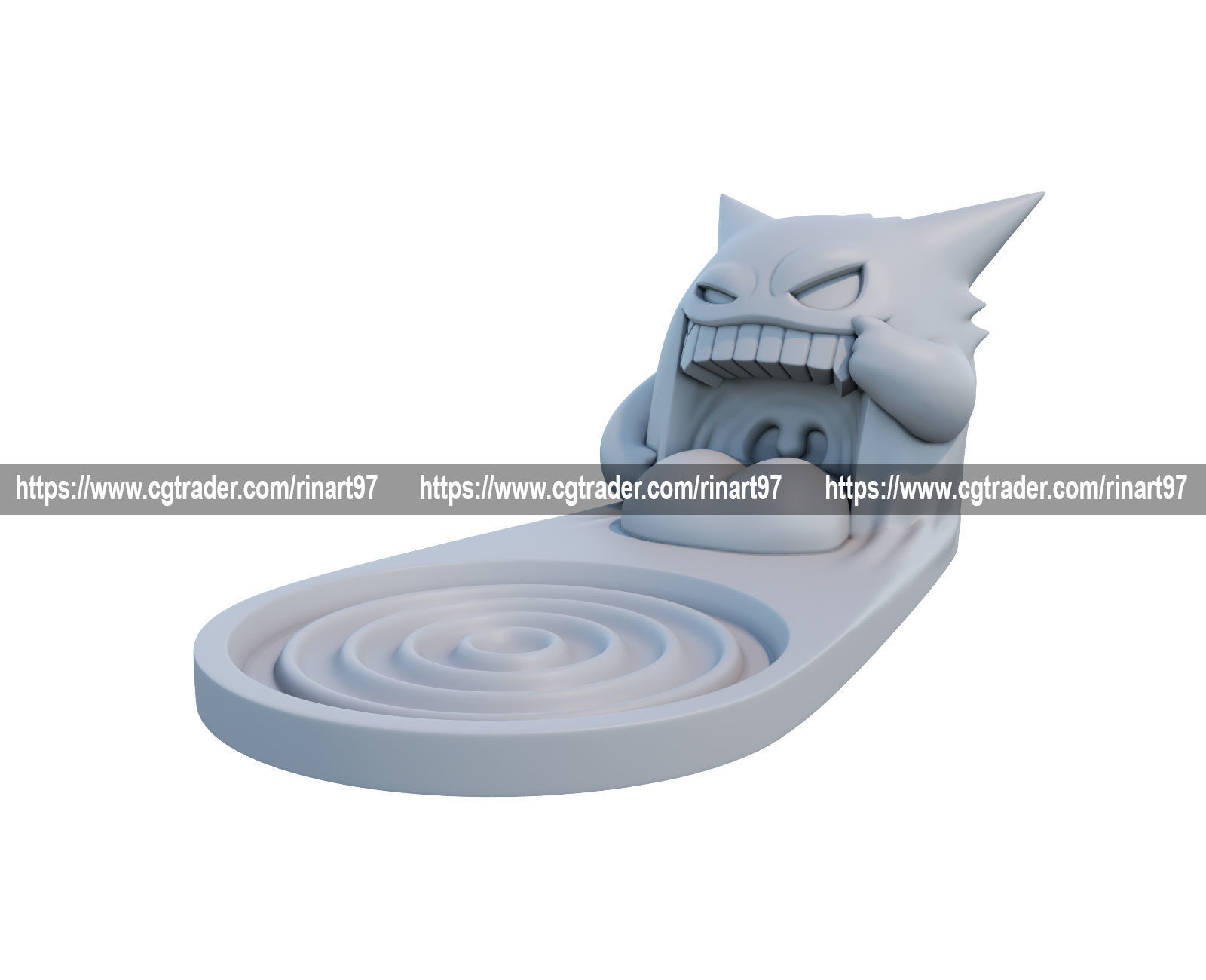 gengar cup holder 3d print model from pokemon 3D print model_8