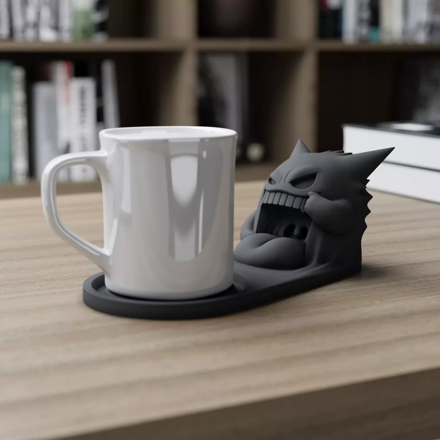 gengar cup holder 3d print model from pokemon 3D print model_0