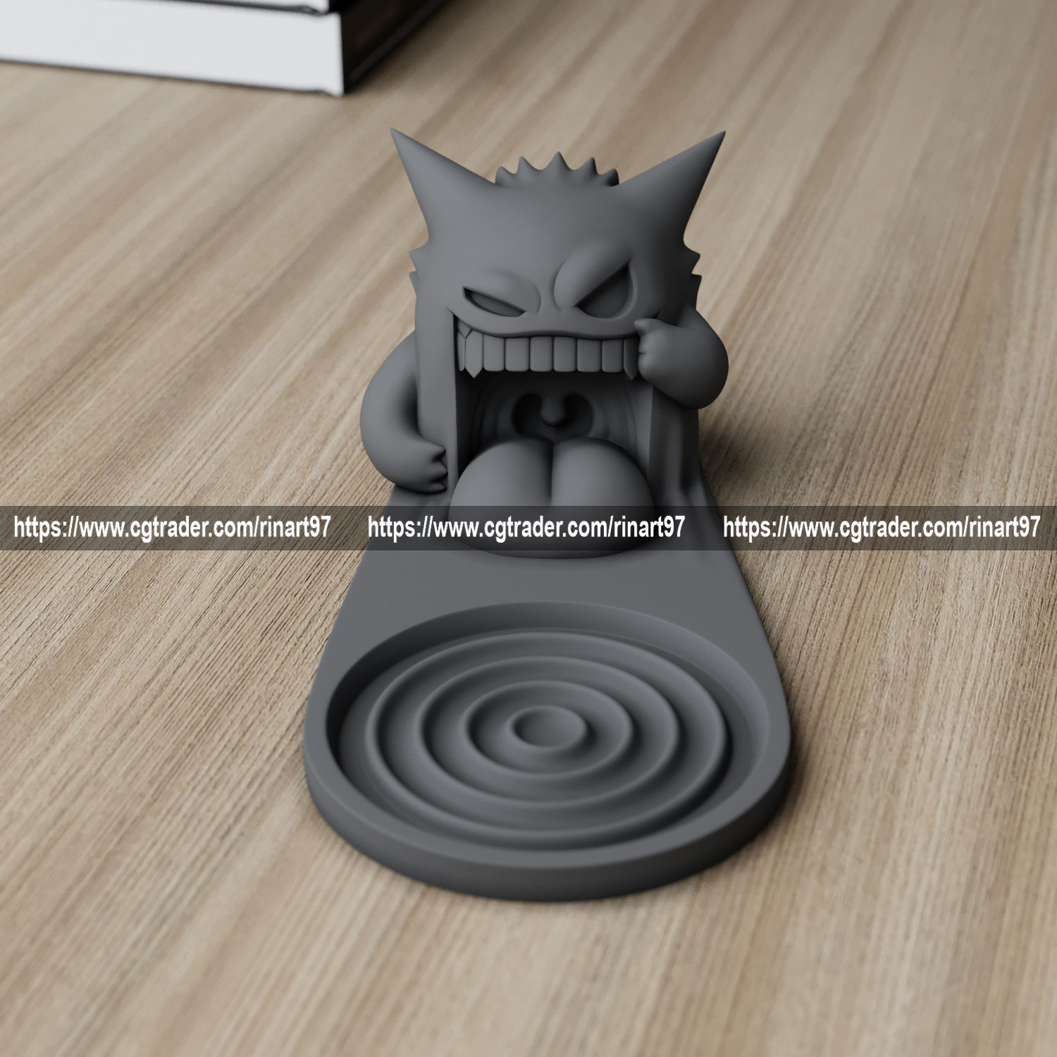 gengar cup holder 3d print model from pokemon 3D print model_2