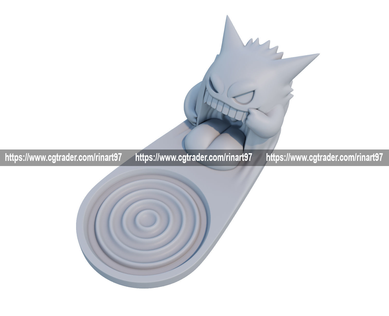 gengar cup holder 3d print model from pokemon 3D print model_10