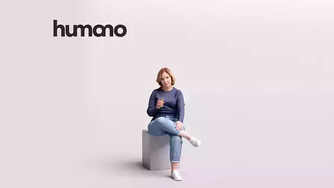 Humano business woman - sitting coffee office cafe -5629-12