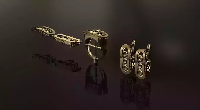 messika set trio 3D Model Collection