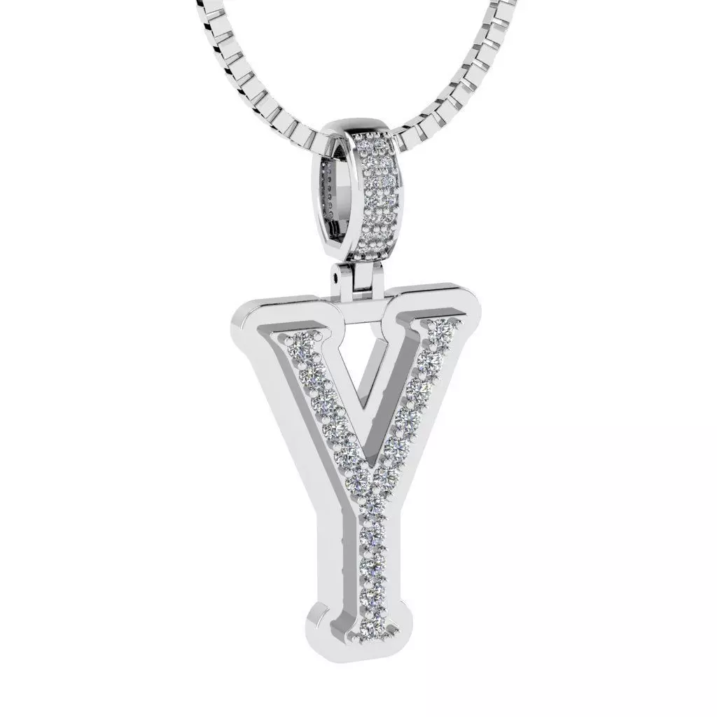 Alphabet Dimaond pendant Y 3D print model
