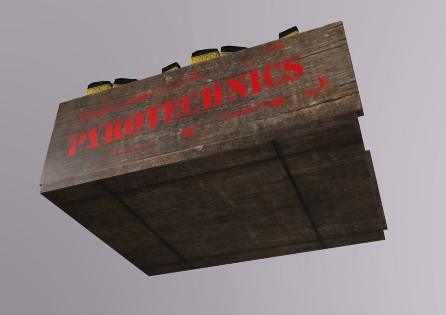 Explosive Pyrotchenic Box  Low-poly 3D model_4