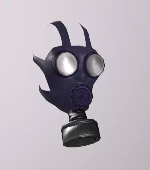 Gaz Mask Low-poly 3D model_0