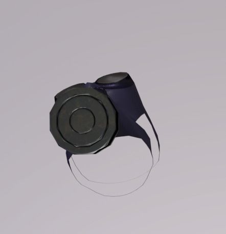 Gaz Mask Low-poly 3D model_2
